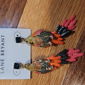 Lane Bryant colorful bird earrings